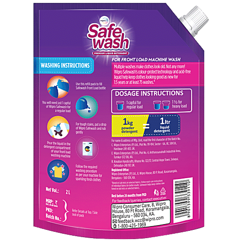 Buy Safewash Premium Liquid Detergent - Front Load Matic Online at Best ...