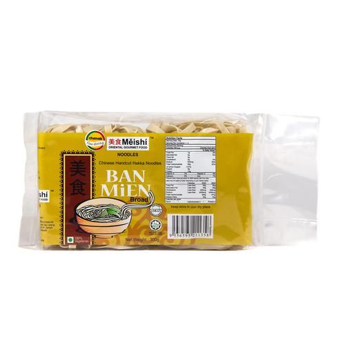 Meishi Ban Mien Handcut Hakka Broad-Size Noodles, 300 g  No Trans Fat, No Cholesterol