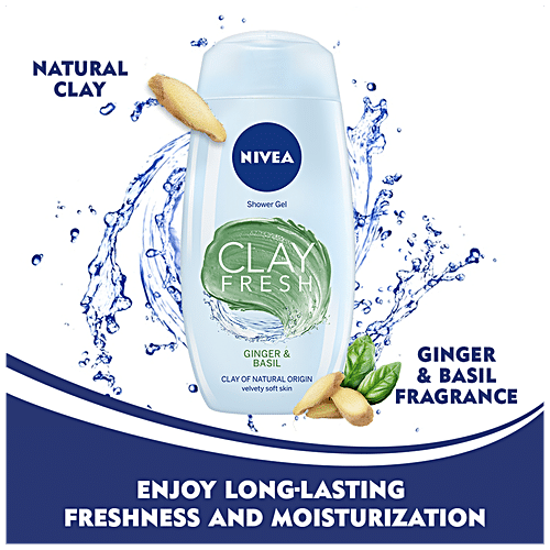 Buy Nivea Clay Fresh Shower Gel Ginger And Basil Online At Best Price