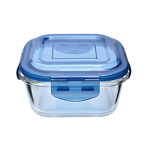 Buy BB Home Food Container with Dark Blue Lid - Transparent ...