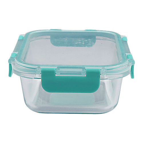 Buy BB Home Food Container with Dark Blue Lid - Transparent ...