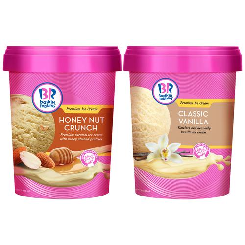 Buy Baskin Robbins Premium Ice Cream Honey Nut Crunch Made With Cow Milk Online At Best Price