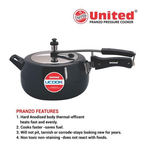 Buy United Aluminium Pressure Cooker - Pranzo, Induction Base, Hard ...