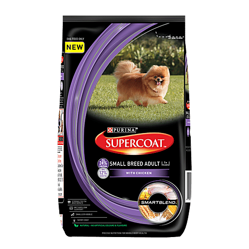 Purina Supercoat Adult Small Breed Dry Dog Food Chicken 3 kg