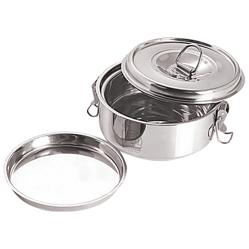 Buy NanoNine Steel Lunch/Tiffin Box - Medium, Clip On Online at Best ...