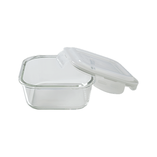 Buy Borosil Borosilicate Glass Lunch Box/Tiffin Box - Square Online At ...