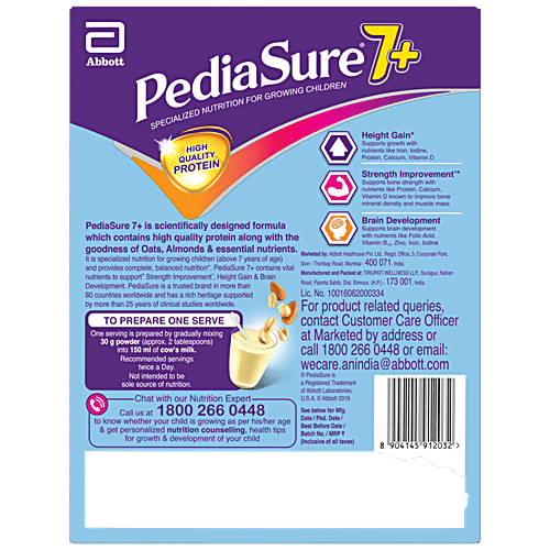 Buy Pediasure 7 Specialised Nutrition Drink Powder For Growing Children Vanilla Flavour Online At Best Price Bigbasket