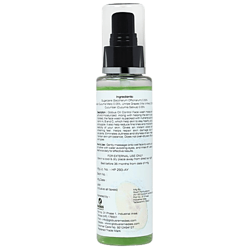 Buy Globus Naturals Oil Control Face Wash - With Melon Cucumber ...