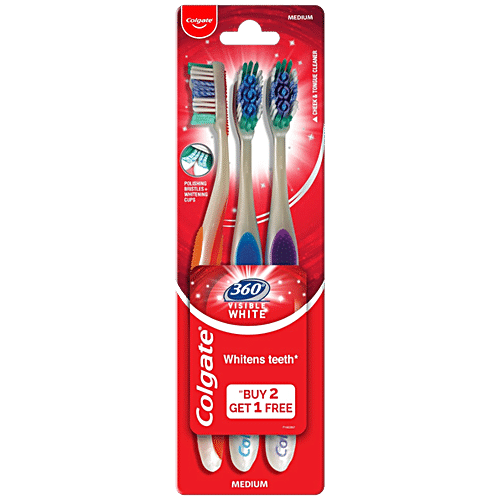 Buy Colgate 360 Visible White Toothbrush Online at Best Price of Rs 191 ...