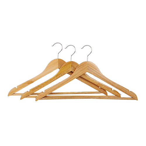 Buy DP Beige Wooden Clothes Hangers - BB1373 Online at Best Price of Rs ...