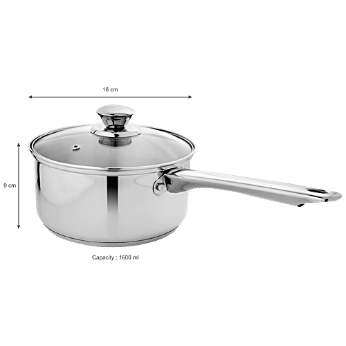 Buy Vinayak Vinayak Stainless Steel Saucepan - Induction Base, 16 cm, 0 ...