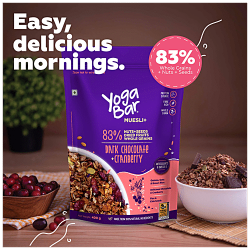 Buy Yoga Bar Muesli - Dark Chocolate & Cranberry, 100% Natural, High In ...