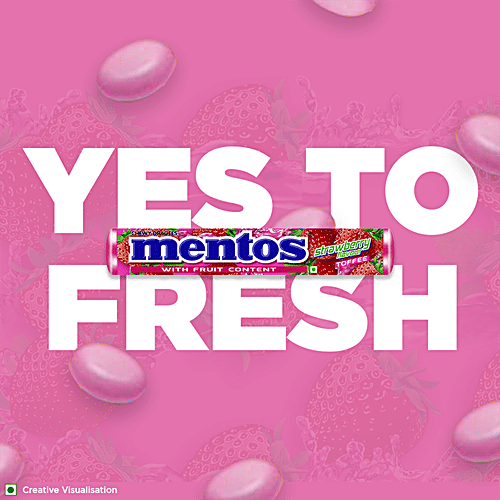 Buy Mentos Chewy Candy - Strawberry Flavour Toffee Online at Best Price ...