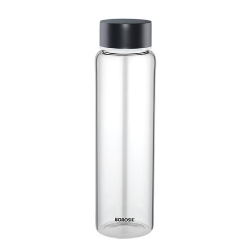Plain Fridge Glass Water Bottle With Steel Lid