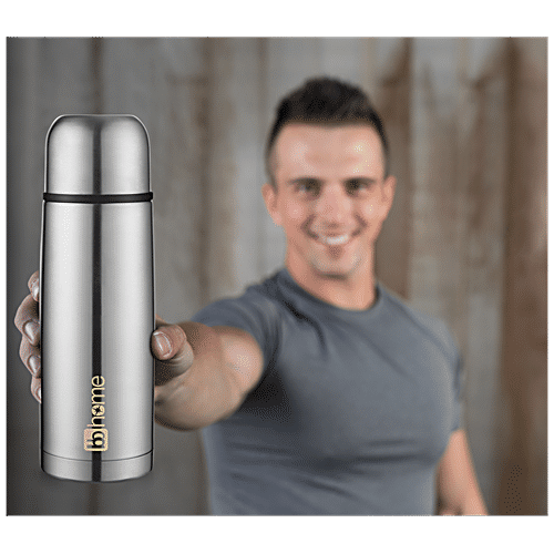 Silver Stainless Steel Mega Slim Thermos, For Home,Office & Traveling