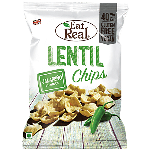 Buy Eat Real Lentil Chips Jalapeno Flavour Online at Best Price of Rs