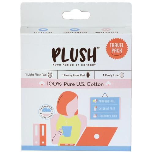 Buy Plush 100% Pure US Cotton Ultra-Thin Rash Free Natural Sanitary Pads  Online at Best Price of Rs 374.1 - bigbasket