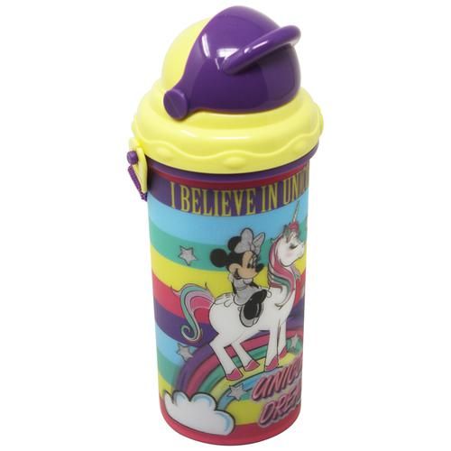 Hm International Disney Minnie Mouse 3D Lenticular Plastic Sipper Water Bottle- HMDCSB 71207-MN, 400 ml  Spill & Germ Free