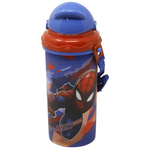 Hm International Marvel Spider Man 3D Lenticular Plastic Sipper Water Bottle, 400 ml  Spill & Germ Free