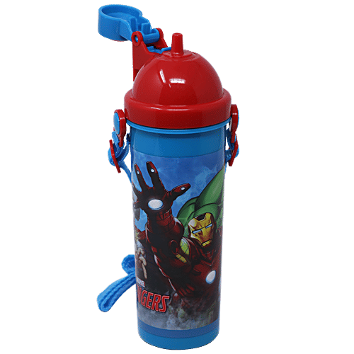 Buy Hm International Marvel Avengers Push Button Long Plastic Sipper ...