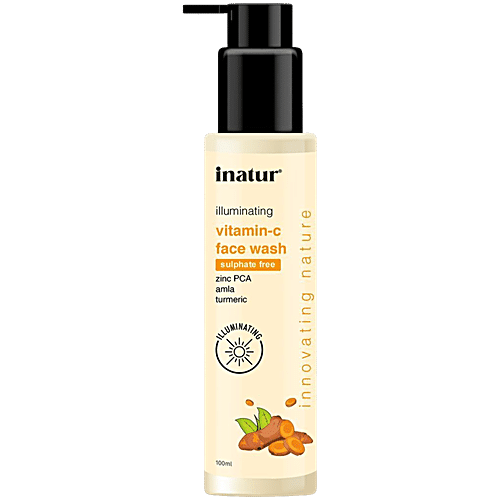 Buy Inatur Vitamin C Face Wash - Hyaluronic Acid, Skin Brightening ...