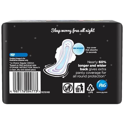 Buy Whisper Ultra Nights Sanitary Pad With Wings - XXL Plus Online at ...