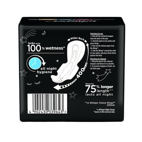 Buy Whisper Sanitary Pads - Ultra Clean For Women, XL+ 50pcs + Ultra Nights  XXXL Wings 20pcs Online at Best Price of Rs 1172.55 - bigbasket