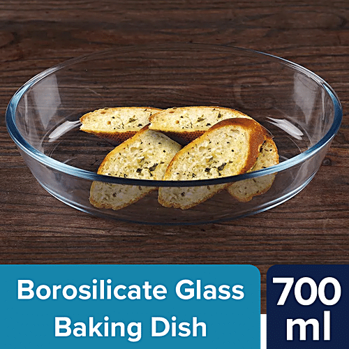 bb home Glass Oval Borosilicate Baking Dish, 700 ml  100% Food Grade & BPA Free