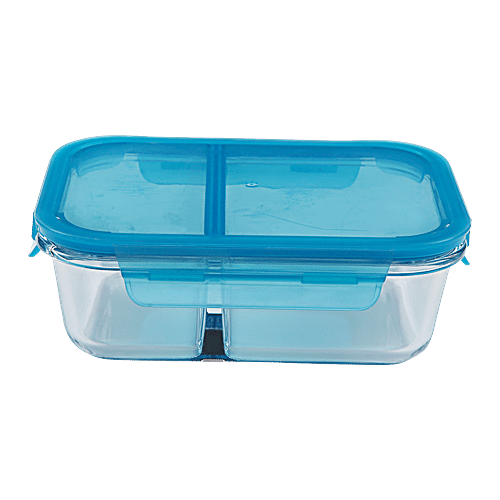 Buy BB Home Borosilicate Glass Rectangular Lunch Box/Tiffin Box With ...