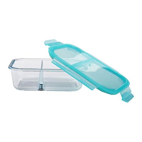 Buy BB Home Glass Lunch Box/Storage Borosilicate Container With Compartment  - Rectangular, Sea Green Online at Best Price of Rs 499 - bigbasket