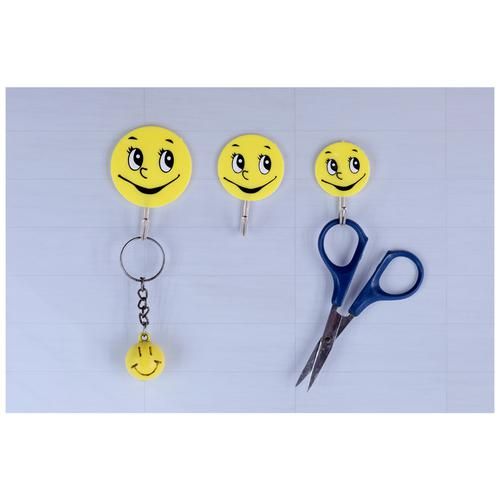 Buy Plastic Self Adhesive Smiley Wall Hooks Multipurpose Strong Wall  Sticker Hooks Wall Hook Holder Door Hanger and ,MultiColour(1 Set) and ,  MultiColour (pack of 1) Online at Best Prices in India - JioMart.