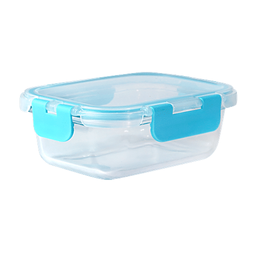 Buy BB Home Borosilicate Glass Rectangular Container With Lid - Blue ...