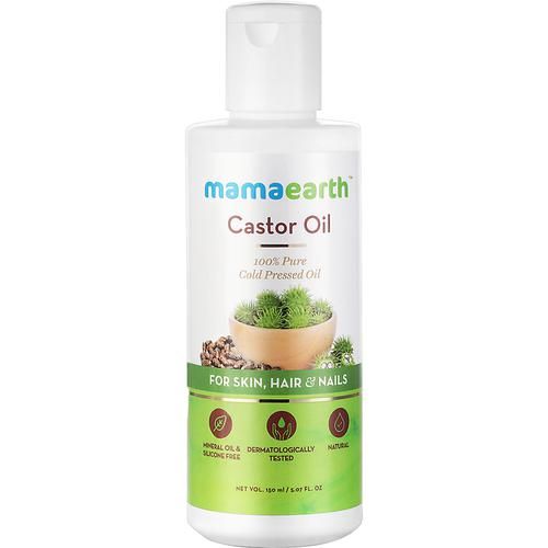 Buy Mamaearth Castor Oil - For Skin, Hair & Nails, 100% Pure, Cold ...