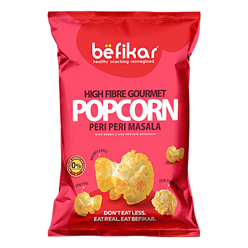 Buy Befikar High Fibre Gourmet Popcorn - Peri Peri Masala Online at ...