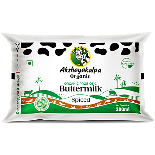 Buy Akshayakalpa Organic A2 Probiotic Butter Milk Spiced Online At Best ...