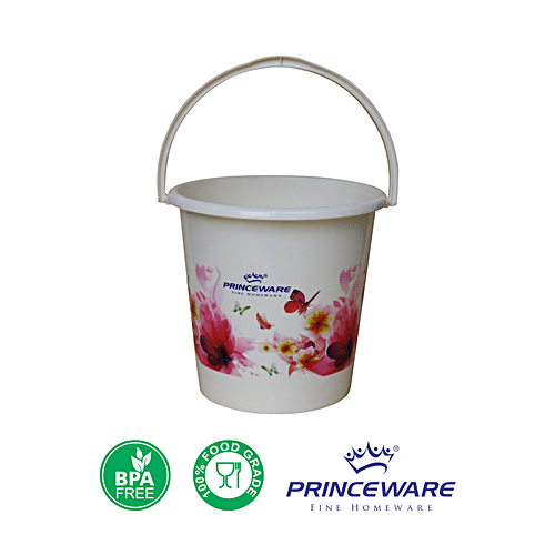 Buy Princeware Plastic Bucket - For Bathing/Cleaning, With Handle