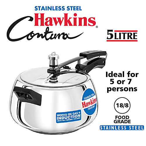 hawkins stainless steel contura pressure cooker 5 litres