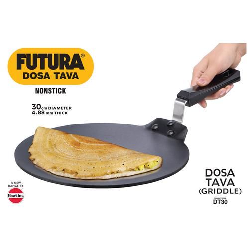 Futura NONSTICK DOSA TAVA, 30cm Diameter, 4.88mm Thick (DT30) 