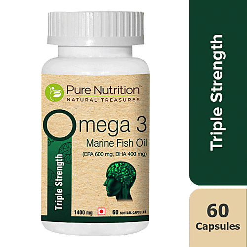 Buy Pure Nutrition Omega 3 Triple Strength Marine Fish Oil Capsules For ...