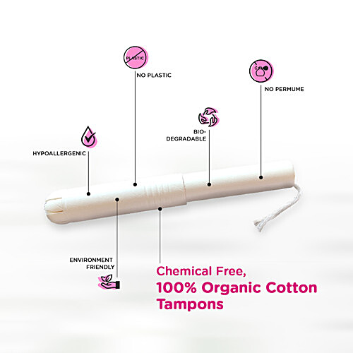 Buy Yoni Organic Cotton Applicator Tampon - Regular Online at Best ...