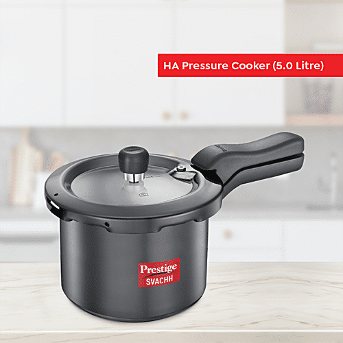 Prestige Svachh Hard Anodised Spillage Control Pressure Cooker - Black ...