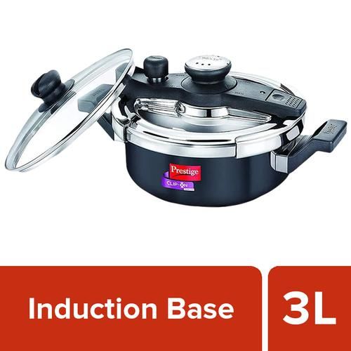 Stainless Steel Outer Lid Prestige Flip-On Pressure Cooker, For Home,  Capacity: 5 Litre