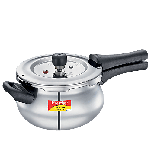 Buy Prestige Svachh Flip-on Stainless Steel Spillage Control Pressure Cooker  with Glass Lid, (Silver) Online