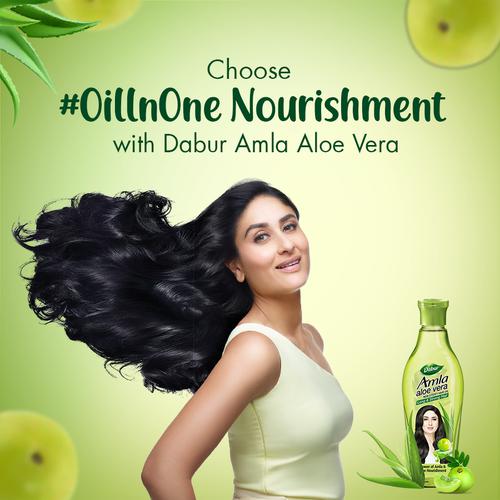 Buy Dabur Amla Aloe Vera Hair Oil - Long & Strong Hair Online at Best ...