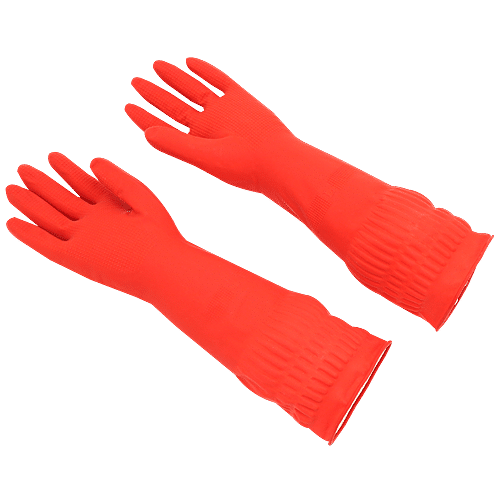 long rubber hand gloves