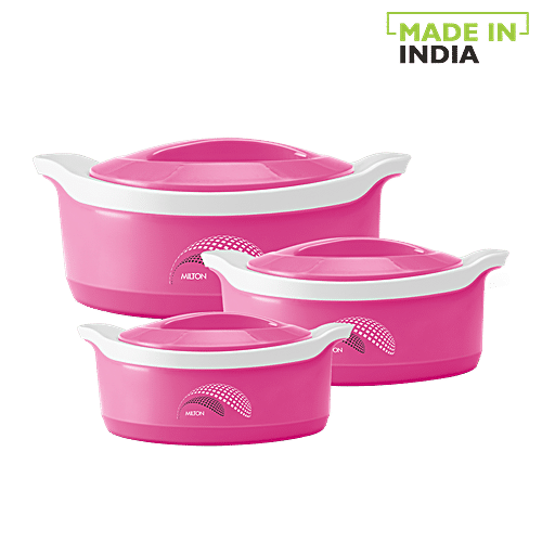 Buy Milton New Marvel Jr Inner Steel Casserole T Set For Roti Chapati Pink Online At Best