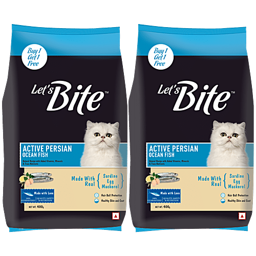 Buy Lets Bite Active Persian Dry Adult Cat Food With Ocean Fish