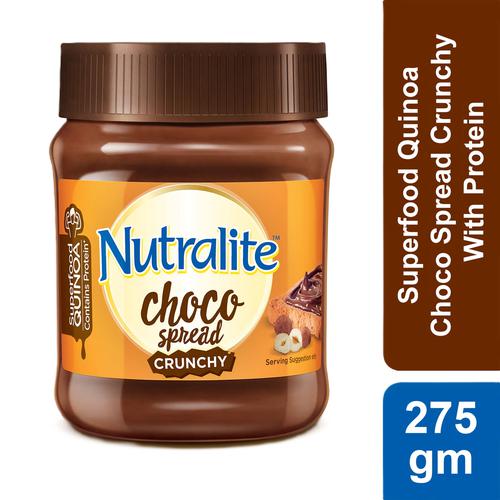 Nutralite Choco Spread - Crunchy, 275 g Jar Contains Protein