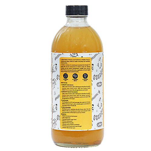 Buy Healthy Gut Raw Organic Apple Cider Vinegar With Mother Unpasteurised Vegan Gluten Free Online At Best Price Bigbasket