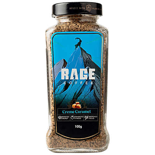 Rage Coffee Creme Caramel Flavour - Premium Arabica Instant Coffee, 100 g  